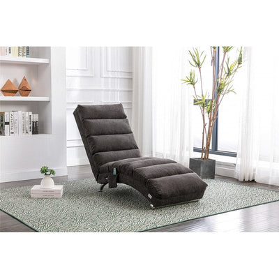 Fauteuil de massage inclinable en lin Intérieur avec télécommande, fauteuil de massage électrique ergonomique, 5 modes