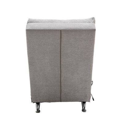 Fauteuil de massage inclinable en lin Intérieur avec télécommande, fauteuil de massage électrique ergonomique, 5 modes