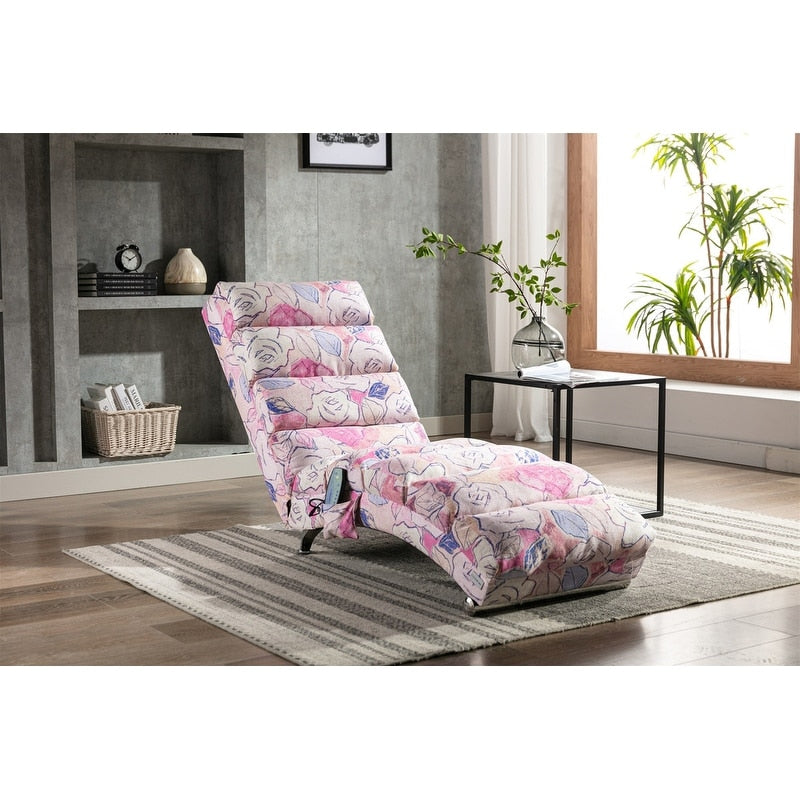 Fauteuil de massage inclinable en lin Intérieur avec télécommande, fauteuil de massage électrique ergonomique, 5 modes