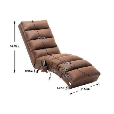 Fauteuil de massage inclinable en lin Intérieur avec télécommande, fauteuil de massage électrique ergonomique, 5 modes