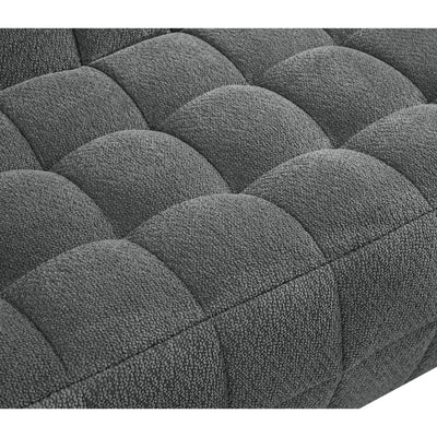 Canapé 2 places Liyasi à compression complète en velours litchi beige, aucun assemblage requis