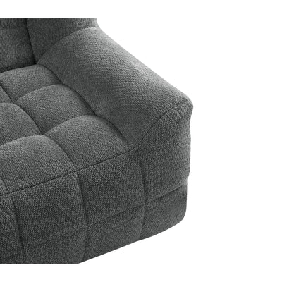 Canapé 2 places Liyasi à compression complète en velours litchi beige, aucun assemblage requis