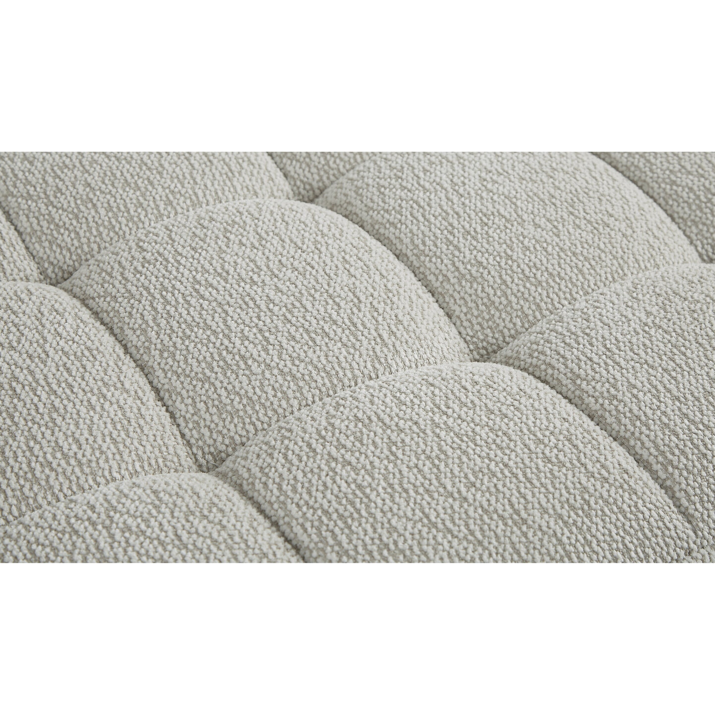 Canapé 2 places Liyasi à compression complète en velours litchi beige, aucun assemblage requis