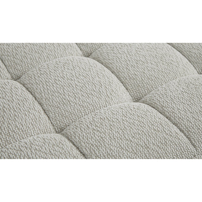 Canapé 2 places Liyasi à compression complète en velours litchi beige, aucun assemblage requis