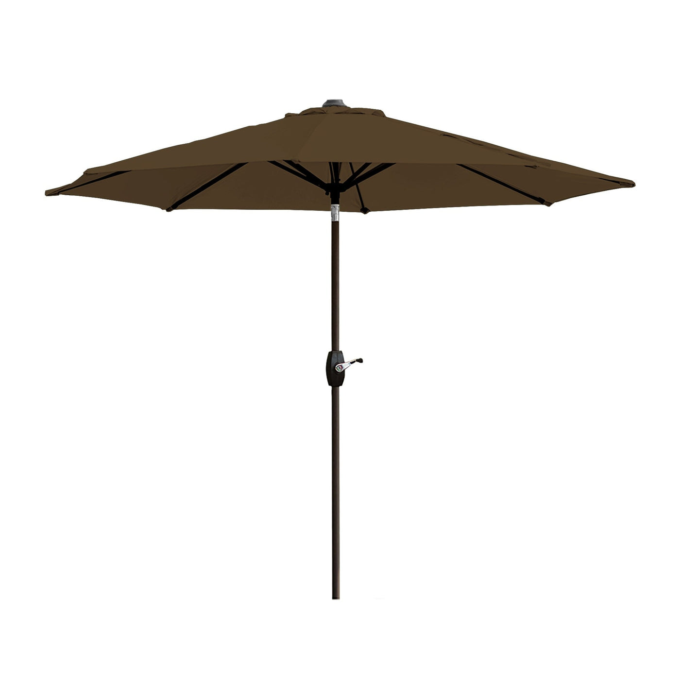 Parasol de patio Lopes de 9 pieds avec base en finition bronze et support de poids inclus