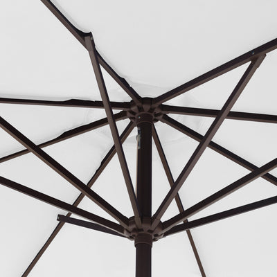 Parasol de patio Lopes de 9 pieds avec base en finition bronze et support de poids inclus