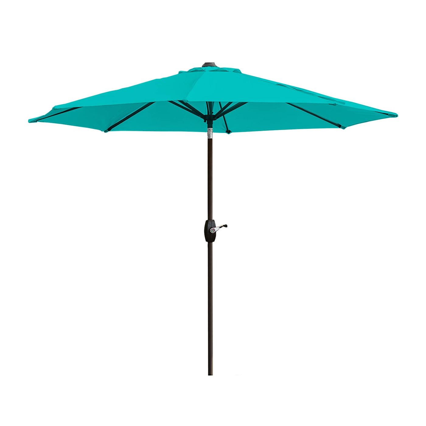 Parasol de patio Lopes de 9 pieds avec base en finition bronze et support de poids inclus