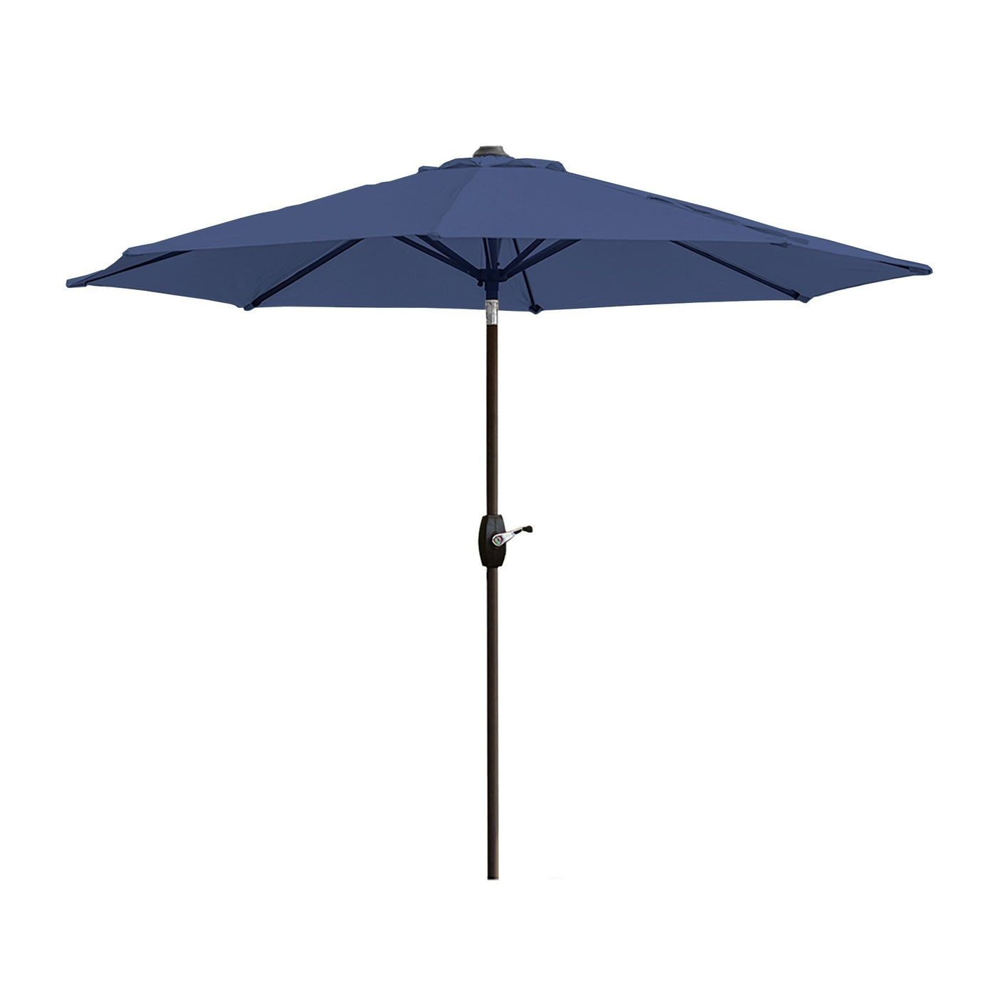 Parasol de patio Lopes de 9 pieds avec base en finition bronze et support de poids inclus
