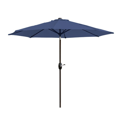 Parasol de patio Lopes de 9 pieds avec base en finition bronze et support de poids inclus