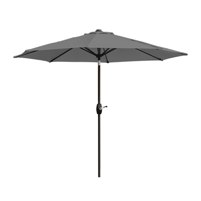 Parasol de patio Lopes de 9 pieds avec base en finition bronze et support de poids inclus