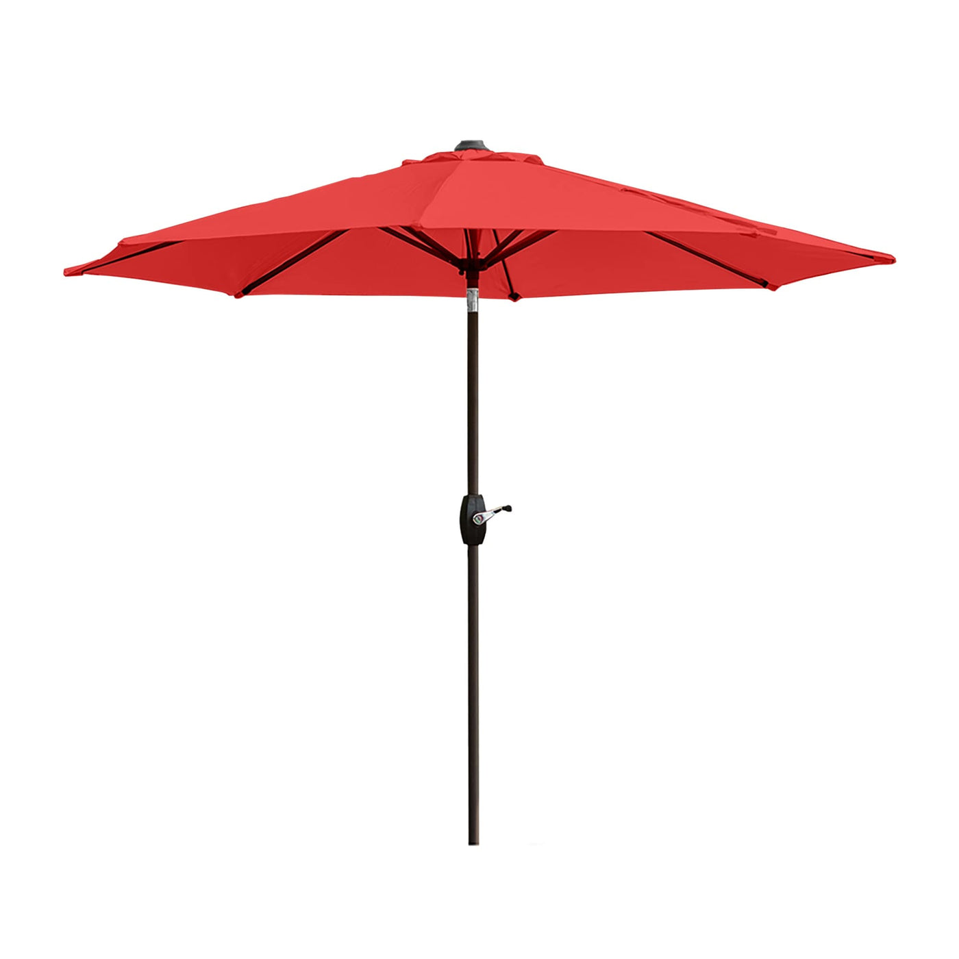 Parasol de patio Lopes de 9 pieds avec base en finition bronze et support de poids inclus