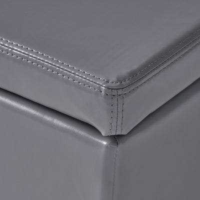 Banc de rangement en similicuir Lucinda par Christopher Knight Home - 51,25 L x 17,50 l x 16,25 H