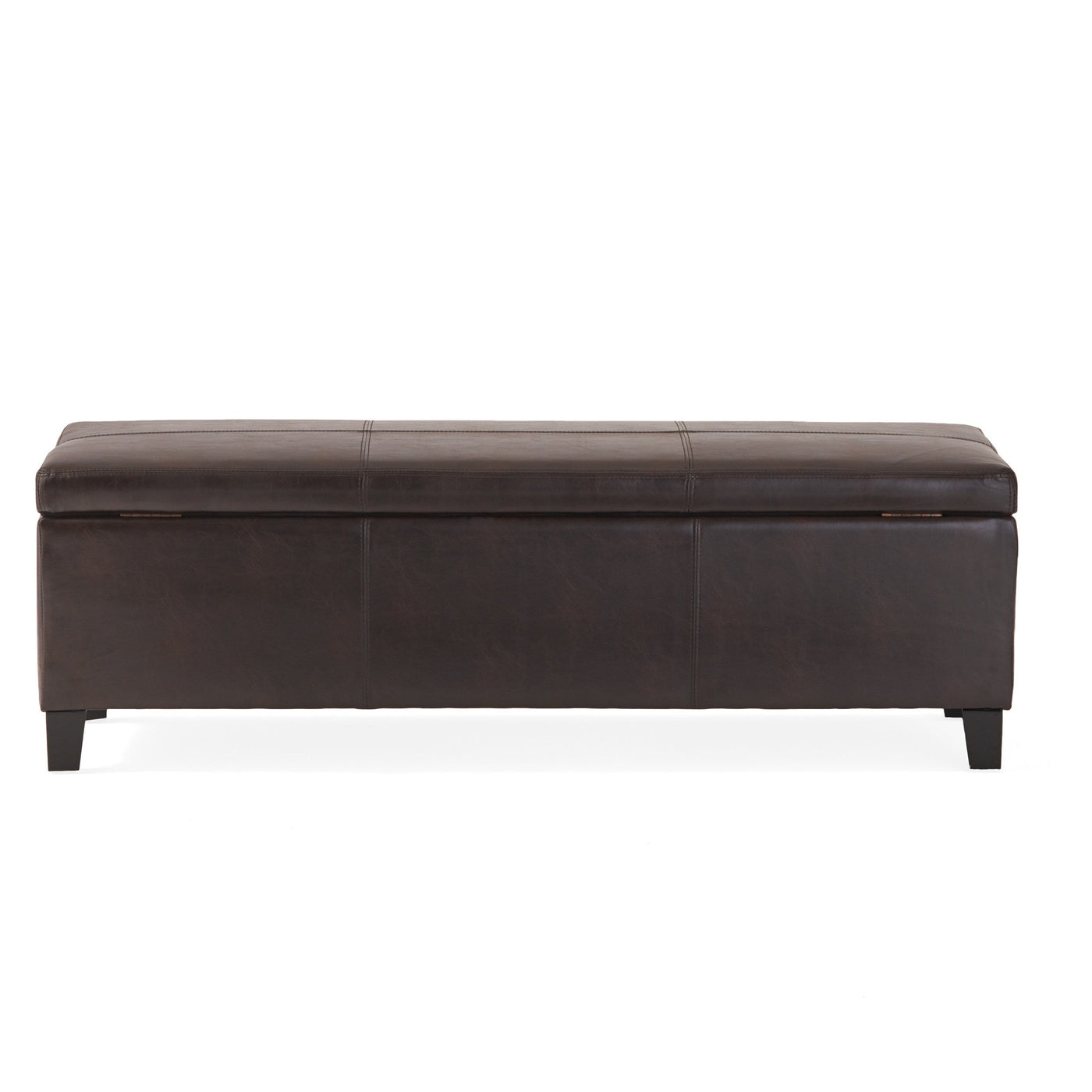 Banc de rangement en similicuir Lucinda par Christopher Knight Home - 51,25 L x 17,50 l x 16,25 H