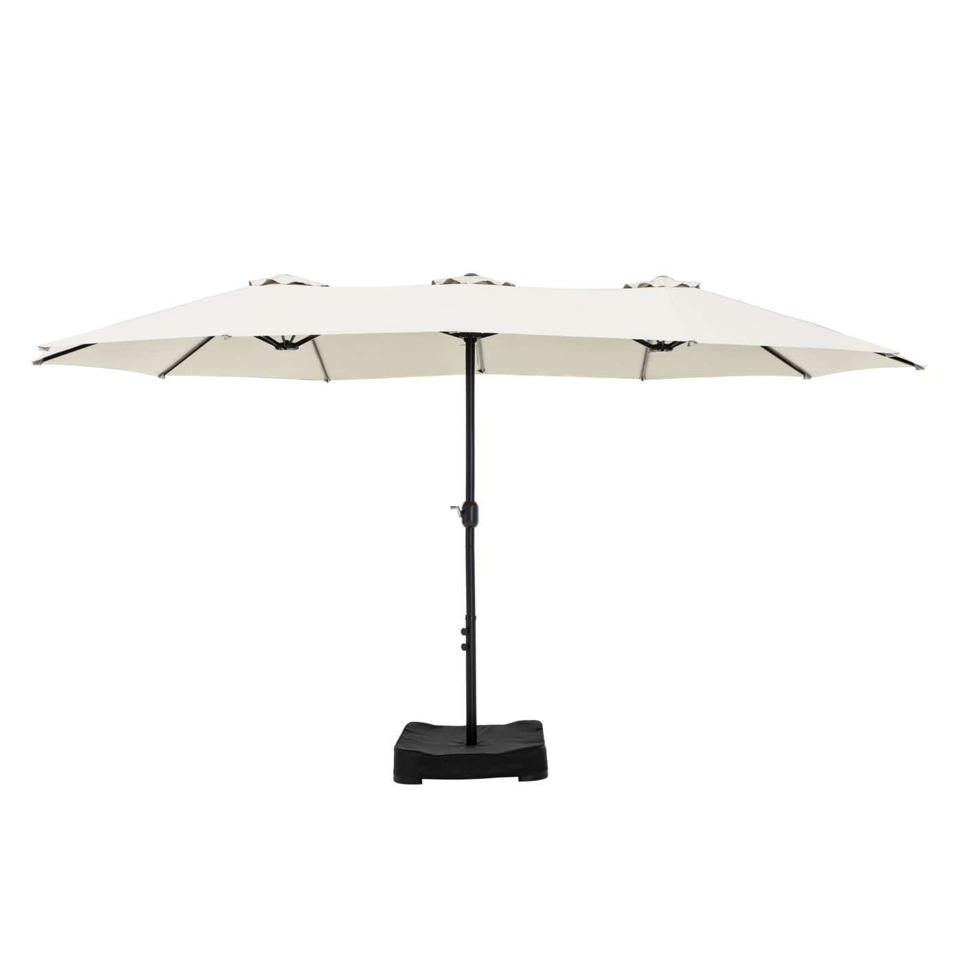 Parasol double extra large de 15 pieds pour patio double face de MAISON ARTS avec base incluse