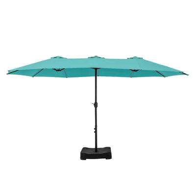 Parasol double extra large de 15 pieds pour patio double face de MAISON ARTS avec base incluse