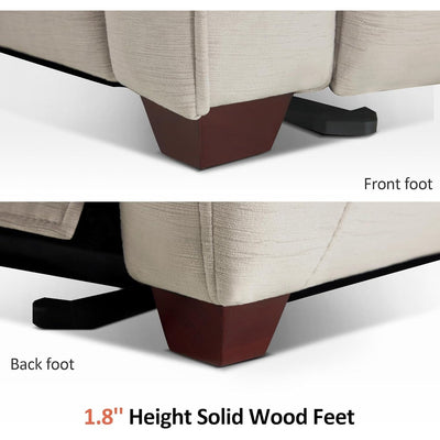 Fauteuil inclinable électrique MCombo Zero Wall-Hugger avec appui-tête réglable, idéal pour les petits espaces et les camping-cars, tissu ST257