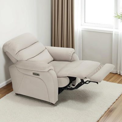 Fauteuil inclinable électrique MCombo Zero Wall-Hugger avec appui-tête réglable, idéal pour les petits espaces et les camping-cars, tissu ST257