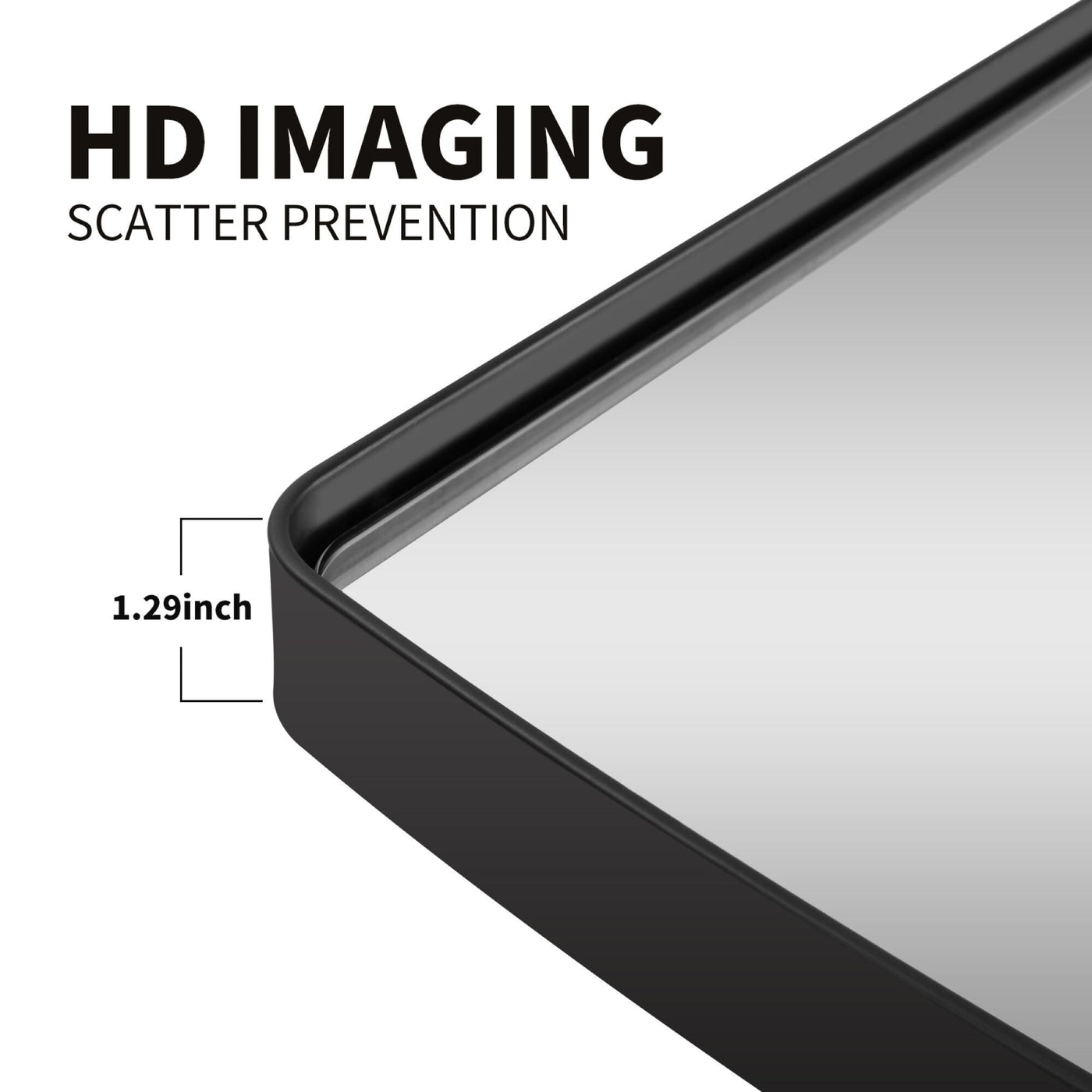 Miroir mural oblong en métal MacLuu