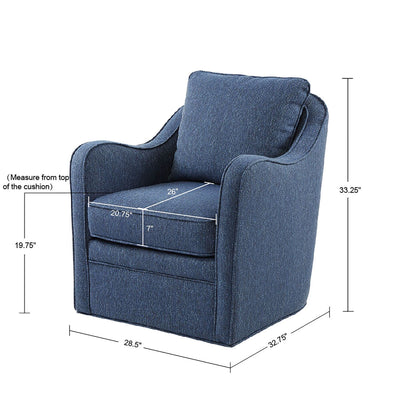 Fauteuil pivotant incurvé rembourré Madison Park Betty