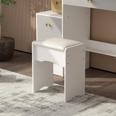 Ensemble de maquillage avec miroir et tabouret