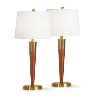 Lampes de table en bois dur Manhattan 30 (lot de 2)