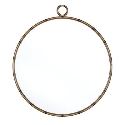 Miroir mural rond Marza finition laiton antique par iNSPIRE Q Modern