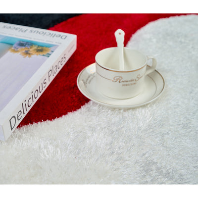 Tapis à poils longs Mateos au design abstrait