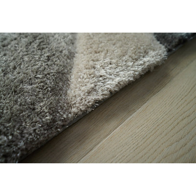 Tapis à poils longs Mateos au design abstrait