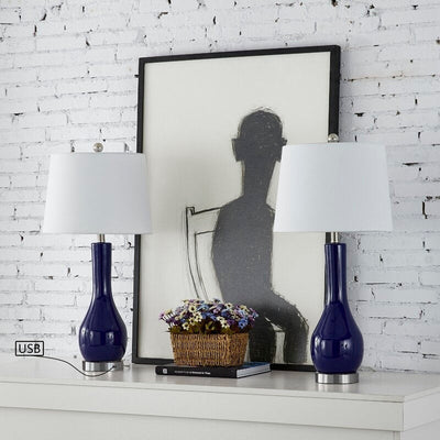 Ensemble de lampes de table en céramique 28,5 avec USB (lot de 2)