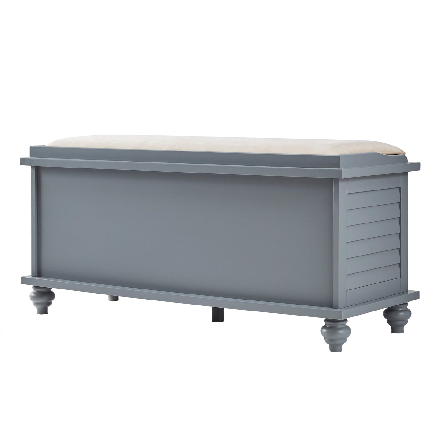 Banc de rangement à porte à volets Maybelle avec coussin en velours par iNSPIRE Q Classic