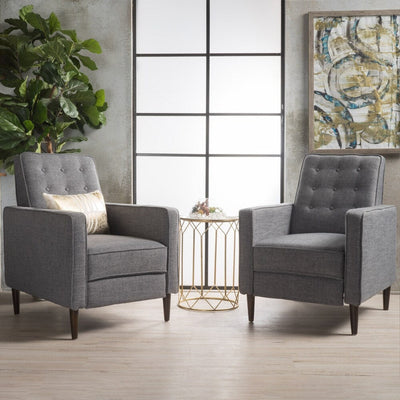 Fauteuil inclinable capitonné Mervynn (lot de 2) par Christopher Knight Home