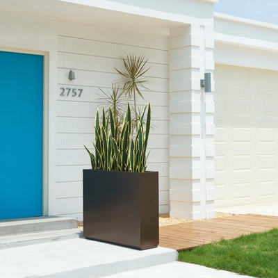 Jardinière métallique robuste pour plantes d'extérieur, 96 x 25 x 76 cm (L x l x H) - 96 x 76 x 25 cm (l x l x H)