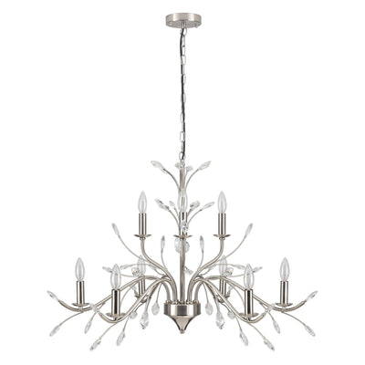 Lustre en cristal style bougie style rétro avec branches d'arbres