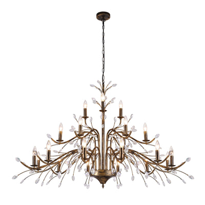 Lustre en cristal style bougie style rétro avec branches d'arbres