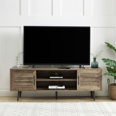 Meuble TV moderne du milieu du siècle pour téléviseurs jusqu'à 70 pouces Console multimédia de centre de divertissement - 20,5'' HX 59'' LX 15,5'' P