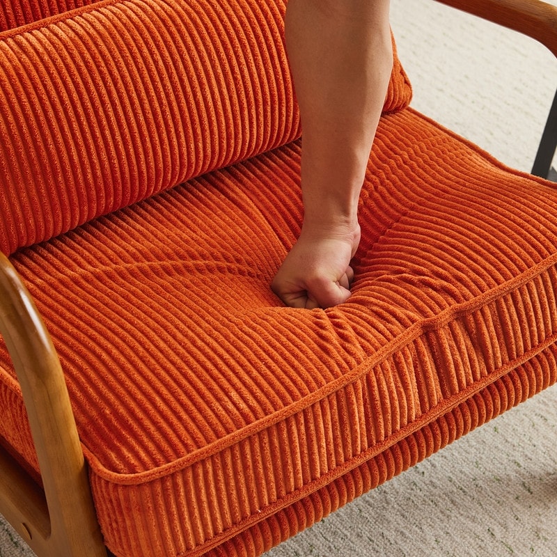 Chaise d'appoint rembourrée de style moderne du milieu du siècle