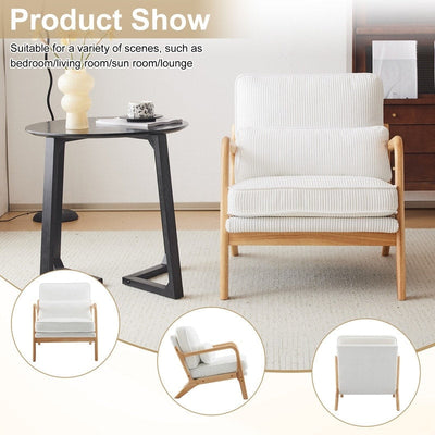 Chaise d'appoint rembourrée de style moderne du milieu du siècle