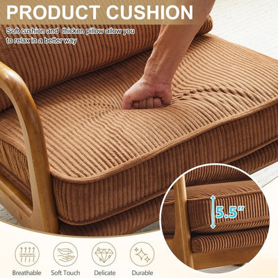 Chaise d'appoint rembourrée de style moderne du milieu du siècle