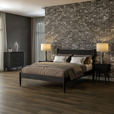 Lit à panneaux du milieu du siècle