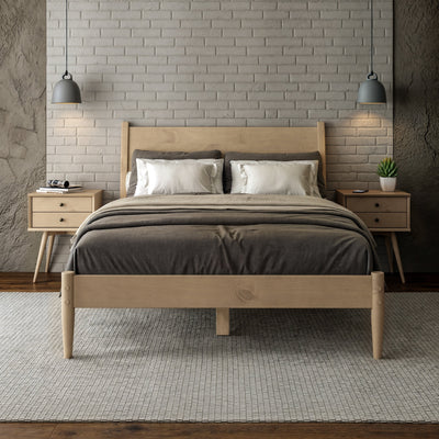 Lit à panneaux du milieu du siècle