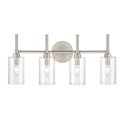 Luminaire de salle de bain Millennium Lighting Chastine avec abat-jour en verre biseauté transparent