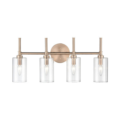 Luminaire de salle de bain Millennium Lighting Chastine avec abat-jour en verre biseauté transparent