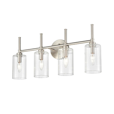 Luminaire de salle de bain Millennium Lighting Chastine avec abat-jour en verre biseauté transparent