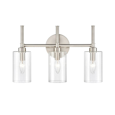 Luminaire de salle de bain Millennium Lighting Chastine avec abat-jour en verre biseauté transparent