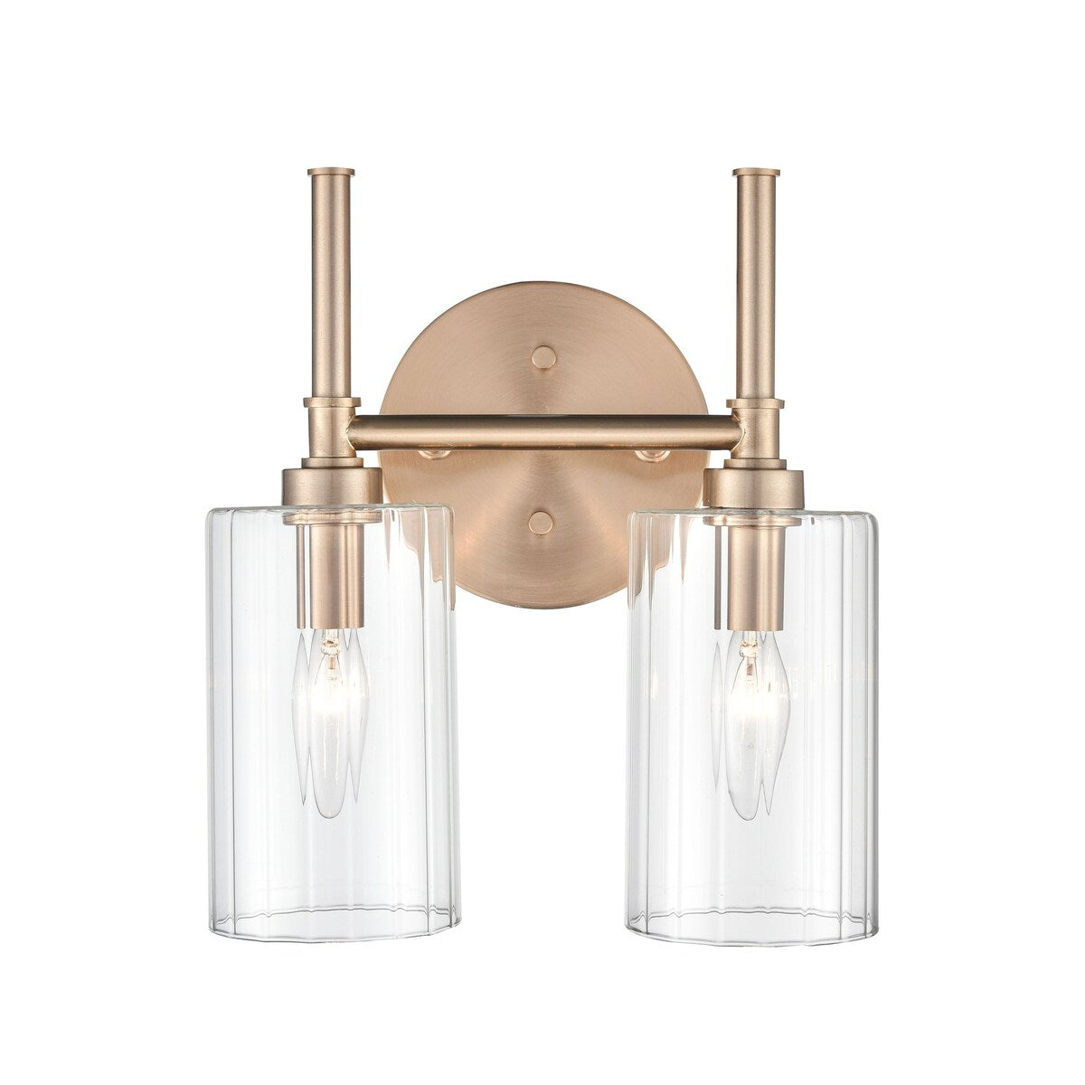 Luminaire de salle de bain Millennium Lighting Chastine avec abat-jour en verre biseauté transparent
