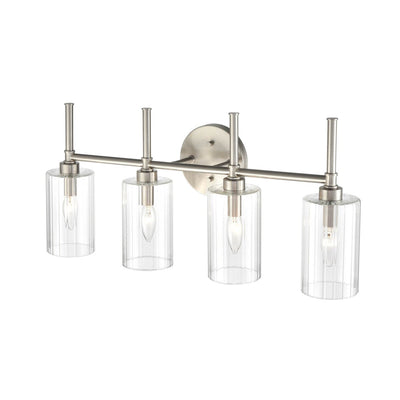 Luminaire de salle de bain Millennium Lighting Chastine avec abat-jour en verre biseauté transparent