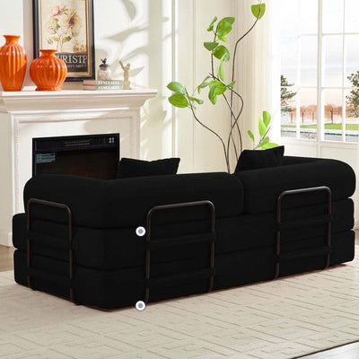 Canapé-lit convertible Mixoy avec accoudoirs amovibles, matelas pliant, canapé-lit de sol amovible et lavable