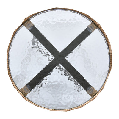 Ensemble de bistrot d'extérieur en osier Moasis 3 pièces avec 2 chaises et table basse