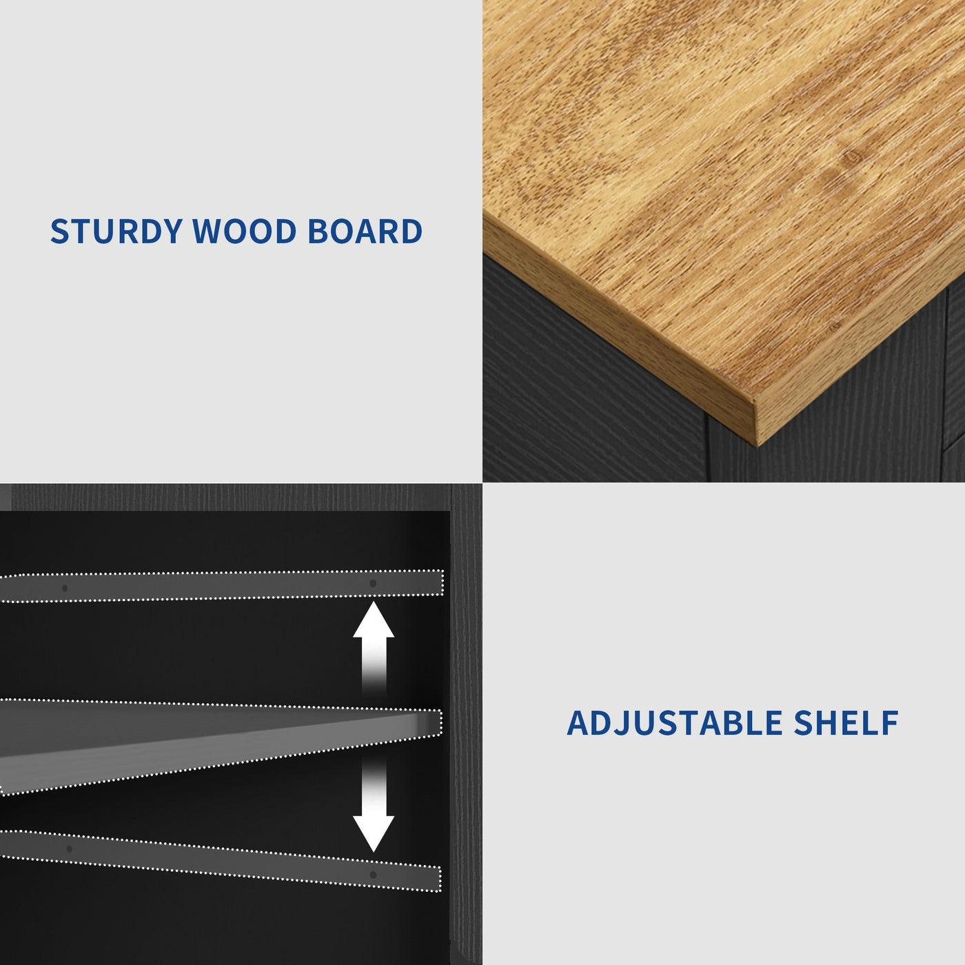 Meuble de rangement pour îlot de cuisine roulant Moasis de 53 pouces, chariot de cuisine mobile portable