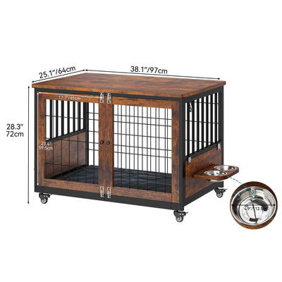 Table d'appoint en forme de cage pour chien de style Moasis Furniture